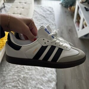Adidas Samba White and Black Trainers